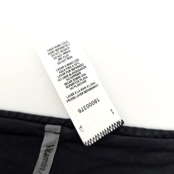 Vitamin A Women's Eco Ribbed Midori Bikini Bottom High Leg Black Size M - Picture 5 of 8